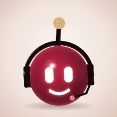 Animated 3D server icon: the bot turning in its headset